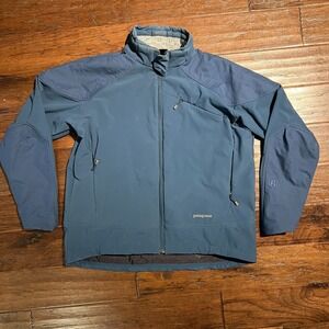Patagonia Soft Shell R2 Regulator Men's Scythe Blue Softshell Jacket Size Large